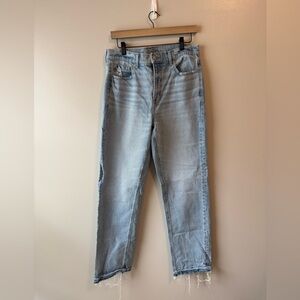 American Eagle Outfitters Super High Rise Straight Leg Jeans